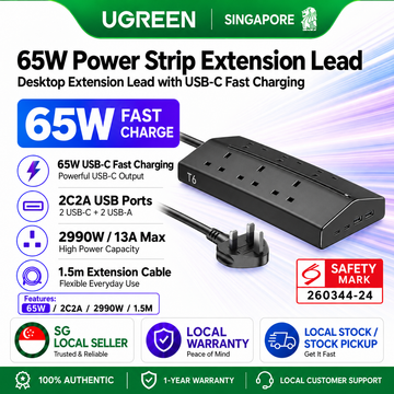 UGREEN 65W GaN Power Strip All-in-One Charging Station