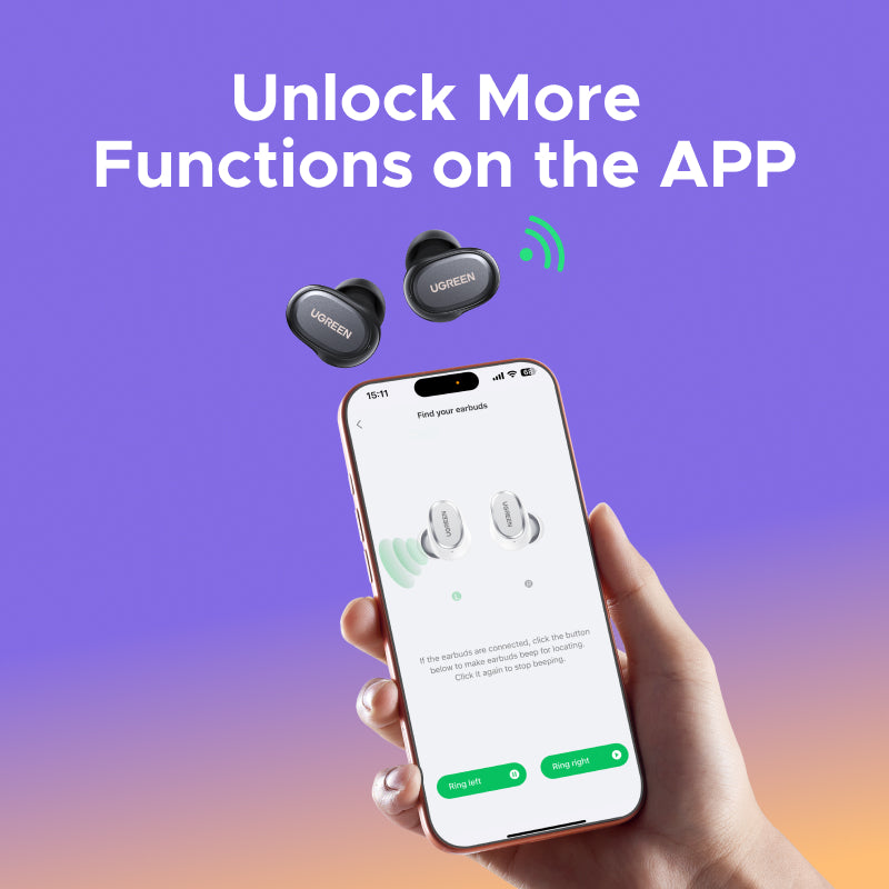 UGREEN Dots Earphone Bluetooth 6.0 AI Call Noise Cancellation 35H Play Time