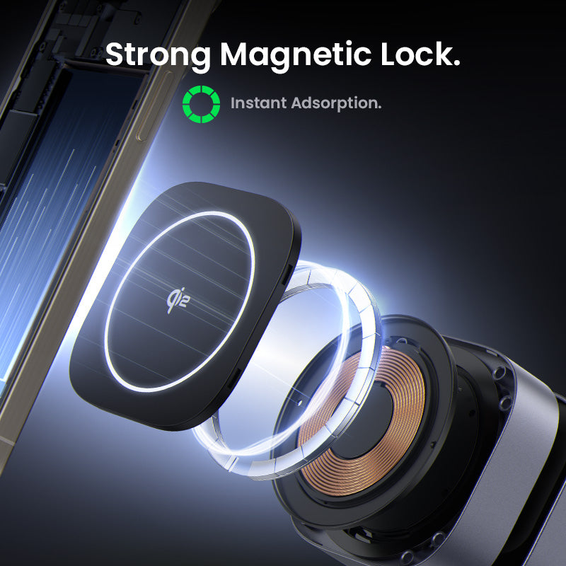 UGREEN 2-IN-1 25W MagFlow Wireless Charger for iPhone 16 15 Pro Max iPhone 16 15 Plus AirPods Pro/Max Xiaomi Samsung S25 S24 Ultra Samsung Earphone Huawei