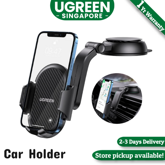 UGREEN Phone Holder for Car Windscreen Mobile Dashboard Mount Gravity Suction Cup Sticky Cradle Long Arm Clamp for iPhone , Samsung Galaxy S22 ,Huawei , Xiaomi, Oneplus