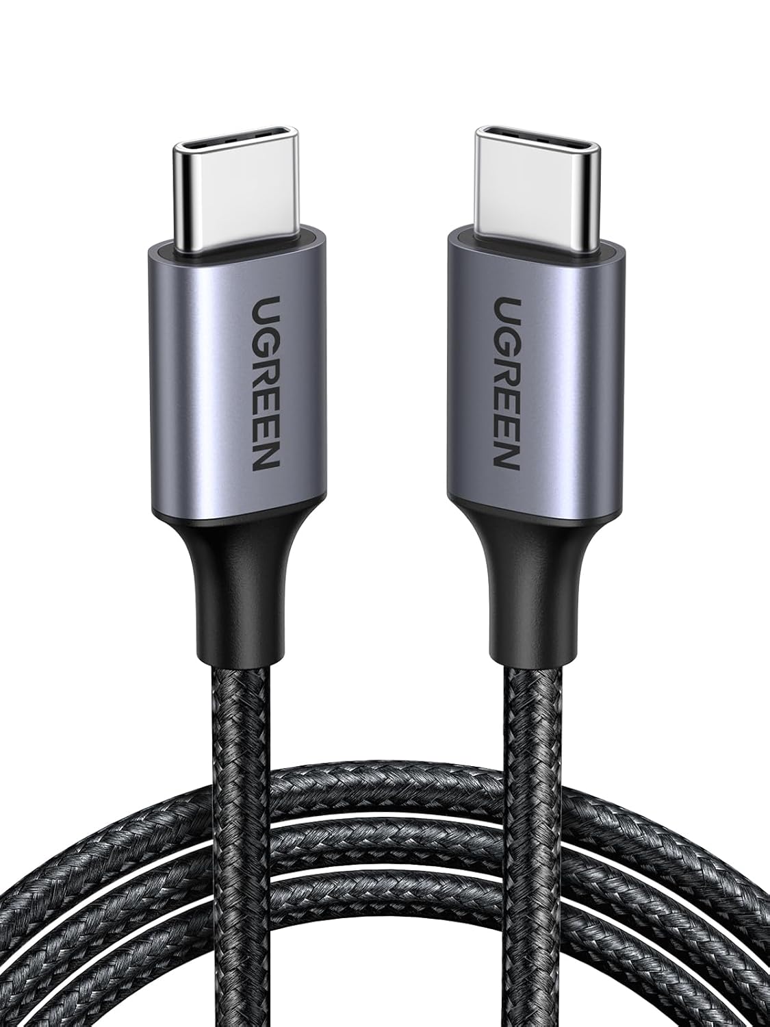 UGREEN 60W USB C to USB C Charger Cable, Type C PD Fast Charging Braided Cord, Compatible with iPhone 16 Pro Max/15, Galaxy S24 S23, MacBook Pro, iPad Pro 2024, Pixel9, Chromebook, Switch