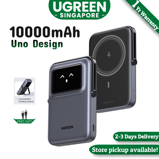 UGREEN Uno 10000mAh PD 20W Powerbank USB Type C Magnetic Wireless Charging Power Bank Portable Charger Compatible for iPhone 16 15 Pro Max iPhone 16 15 Plus Samsung S24 Ultra S23 Pixel Huawei Honor Xiaomi