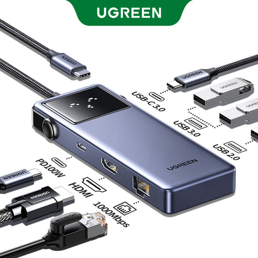 UGREEN Uno USB C Hub, 7-in-1 Type C Adapter with 4K60Hz HDMI Display, 100W Power Delivery, USB C& A Data Ports for MacBook Air, iPad Pro, HP Laptops, Surface, iPhone 16/15 Series