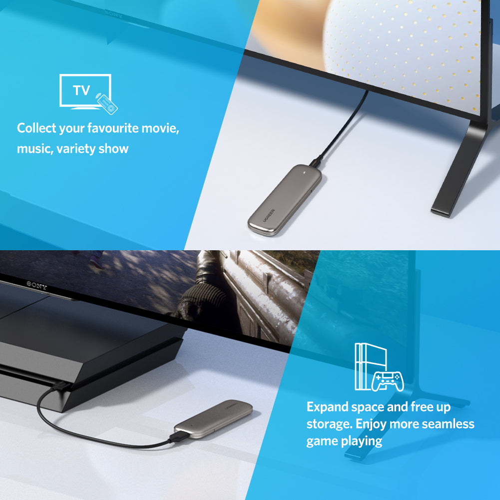 UGREEN SSD Case M.2 Enclosure USB Type C Micro USB External Mobile