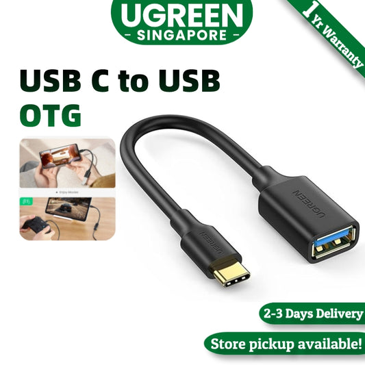 UGREEN 0.15m USB C to USB Adapter OTG Cable Type C Male to Type A Female Adaptor USB-C to USB 3.0 Converter Compatible with Thunderbolt 3 MacBook, iMac, iPad, iPhone 15