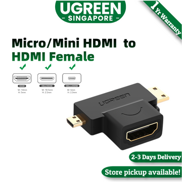 UGREEN Micro HDMI, Mini HDMI Male to HDMI Female Adapter