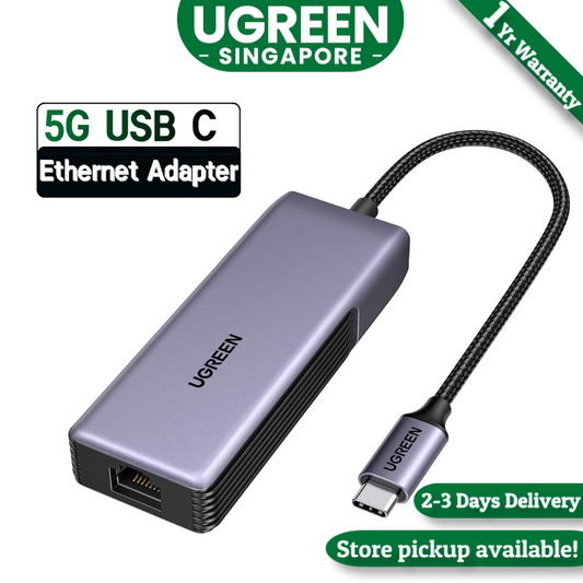 UGREEN USB C to Ethernet Adapter 5Gb, Ethernet Adapter for Laptop, Aluminum with Thermal Design, Type C (Thunderbolt 5/4/3 Compatible) to RJ45 Network LAN Internet, Compatible for MacBook Air/Pro, XPS