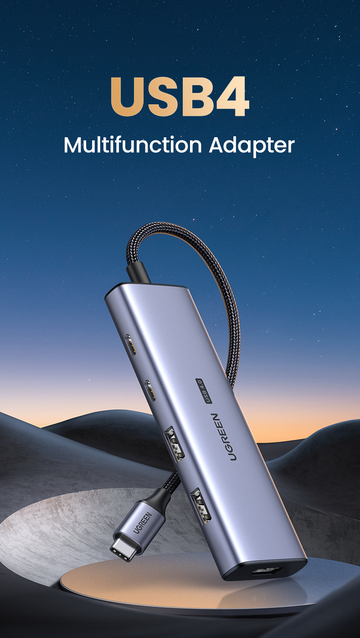 UGREEN 90376 USB4.0 10Gbps USB C Hub, 8K60Hz,4K144Hz,1080P240Hz HUB, 2 Port USB3.2 Gen2 compatible with Thunderbolt 3  Thunderbolt 4