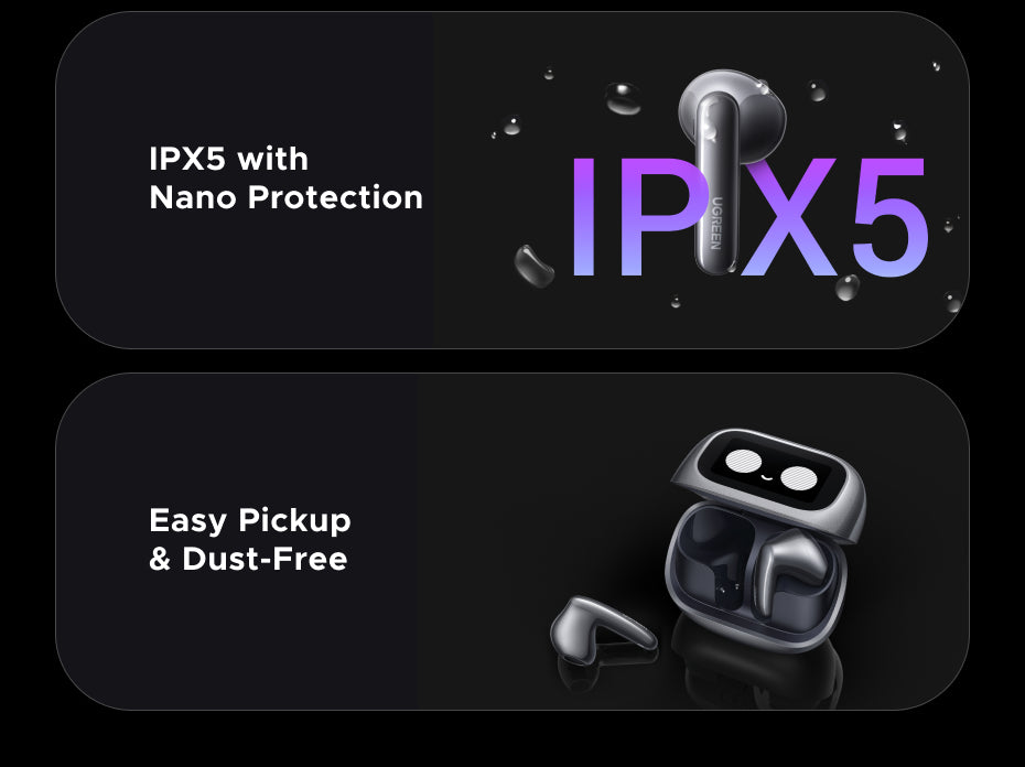 UGREEN LightBuds Magic Earphone Bluetooth 6.0 ANC ENC Active Noise Cancellation