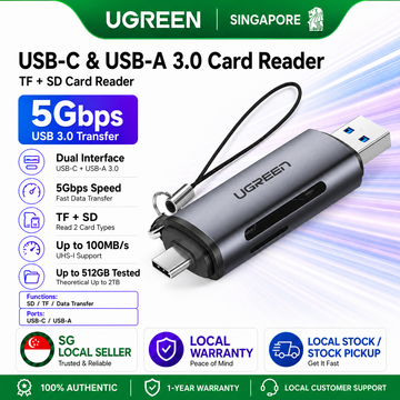 UGREEN 50706 2-in-1 USB C OTG Card Reader