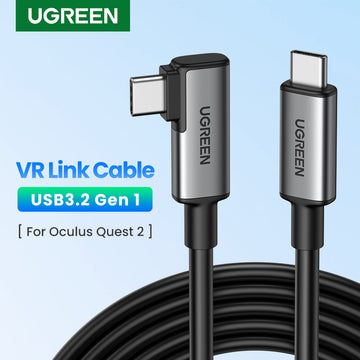 UGREEN 90629 5M USB C Link Cable for Quest 2/1 Headset VR USB C 3.2 Gen1 High Speed 5Gbps 5m Charging Cable 60W USB C to USB C VR Link Cord