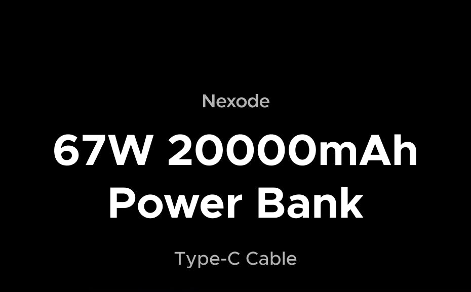 （3C Certification）UGREEN 85166B 20000mAh 67W Fast Charging Power Bank – 3C Certified with Built-in USB-C Cable