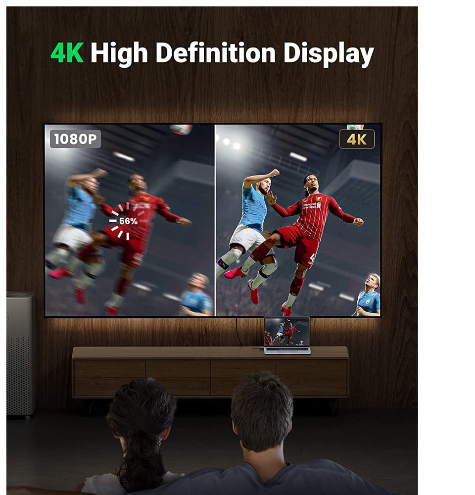 UGREEN 4K Displayport (Source) to HDMI (Display) Cable single direction UHD DP to HDMI Connector Video Display Cord for HDTV Monitor Projector Computer