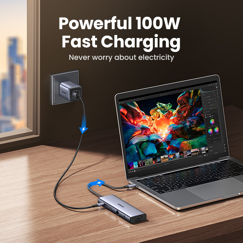 UGREEN 10 in 1 USB-C Multifunction Adapter (Space Gray)