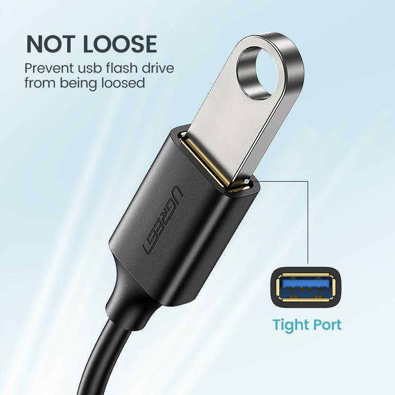 UGREEN 0.15m USB C to USB Adapter OTG Cable Type C Male to Type A Female Adaptor USB-C to USB 3.0 Converter Compatible with Thunderbolt 3 MacBook, iMac, iPad, iPhone 15