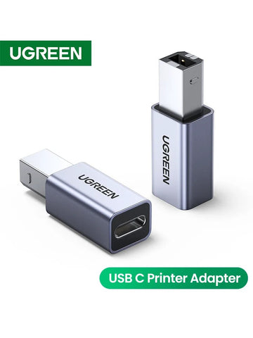UGREEN 20120 USB 2.0 Printer Adapter USB C To USB Printer Adapter For Hard Drive Base Fax Machine Scanner USB 2.0 Data Printer Adapter
