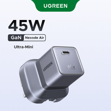 【Nexode Air】UGREEN 45W GaN Ultra Mini Charger USB C Port Charger Fast Wall Charger with QC PD Portable for iPad Pro iPhone 17 16 15 Pro Max iPhone 16 15 Plus Samsung S26 Ultra S25 Switch 2