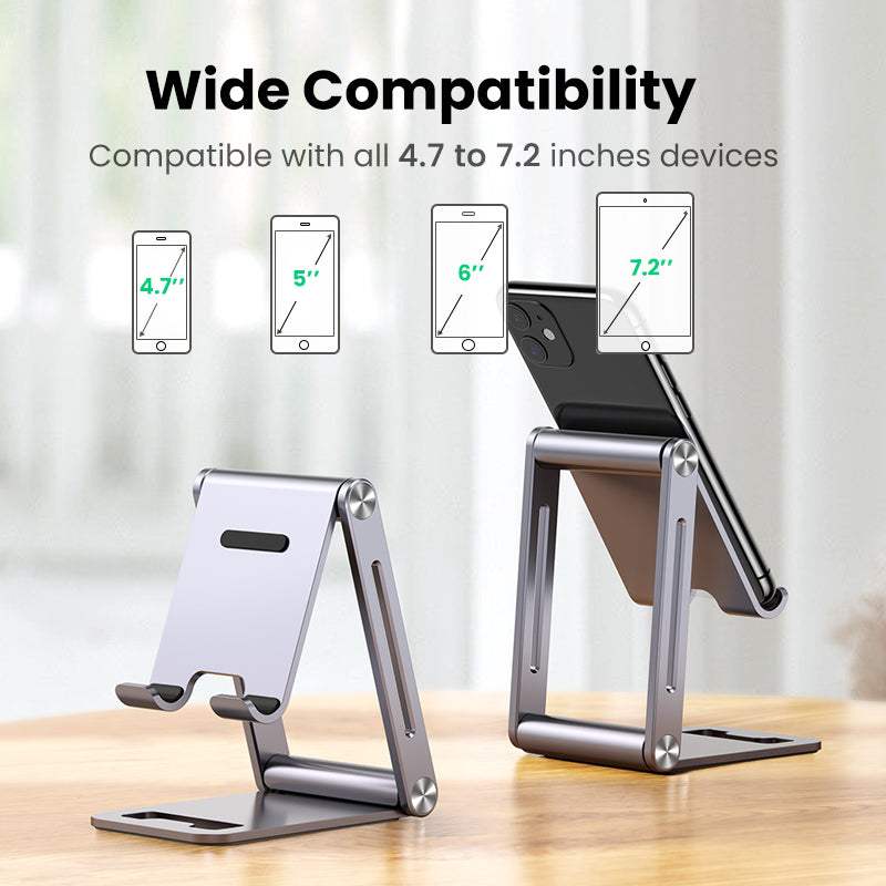 UGREEN 80708 Cell Phone Stand Adjustable Aluminum Mobile Phone Holder for Desk