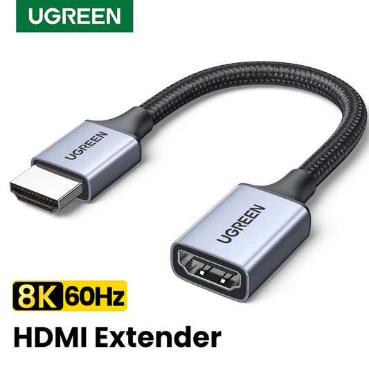 UGREEN 0.15M 8K 60Hz HDMI Extension Cable for Computer HDTV Laptop Projector in Audio Video