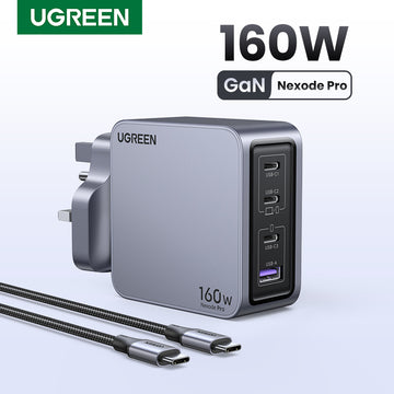 UGREEN 25878 Nexode Pro 160W USB C Charger, 4-Port PD 3.1 GaN Compact Fast PPS Wall Charger