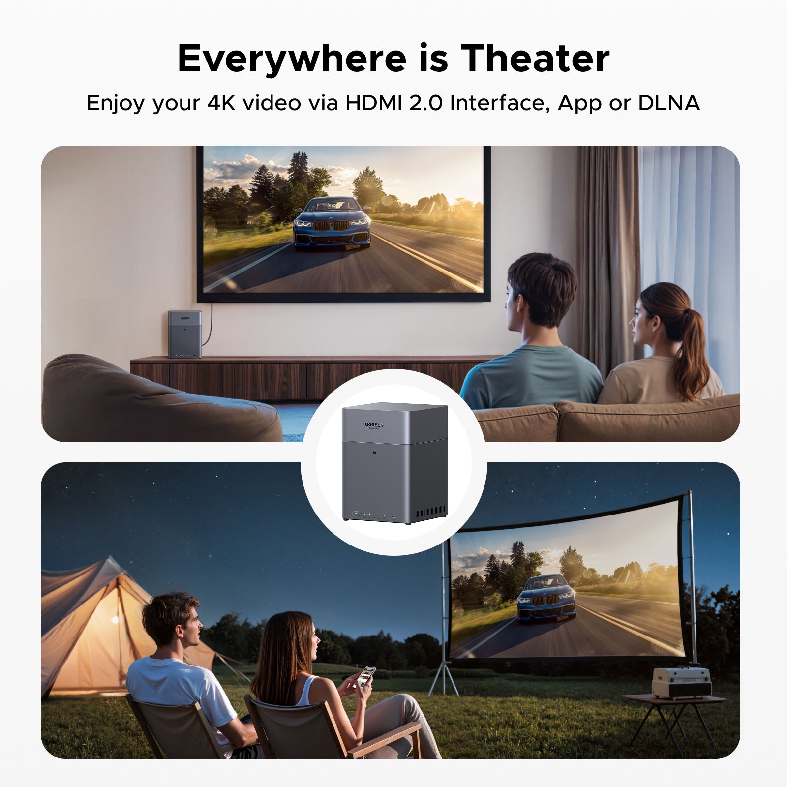 UGREEN NASync DH4300 Plus 4-Bay Desktop NAS, Support Capacity