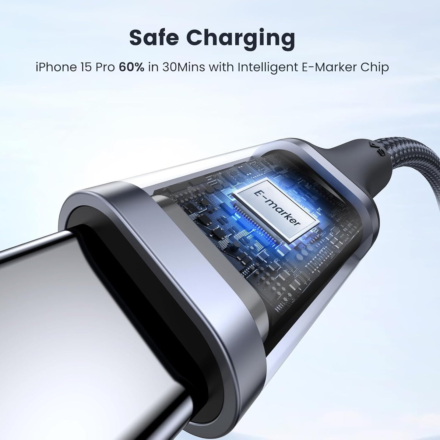 UGREEN 2 Pack 100W USB C to USB C Cable 0.25M USBC to USBC PD Fast Charging Type C Charger Cable for iPhone 16 Pro Max, MacBook Pro, iPad Pro, Dell, Matebook, Chromebook, Pixel, Galaxy S25 S24, Switch
