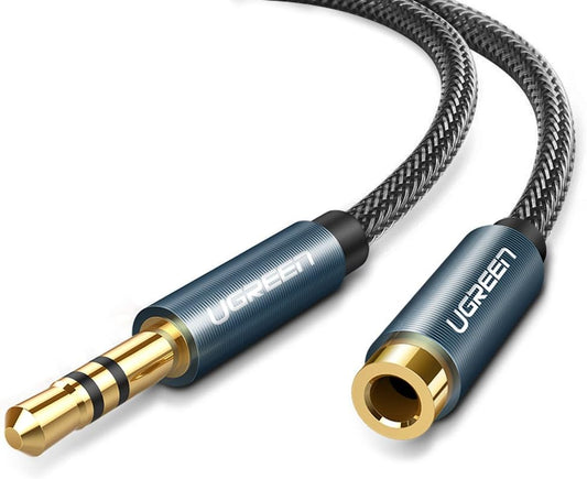 UGREEN 50439 3.5mm Extension Audio Cable Male to Female Aux Cable Headphone Cable 3.5mm Male to 3.5mm Female Extension Cable Nylon Braid Gold Plated