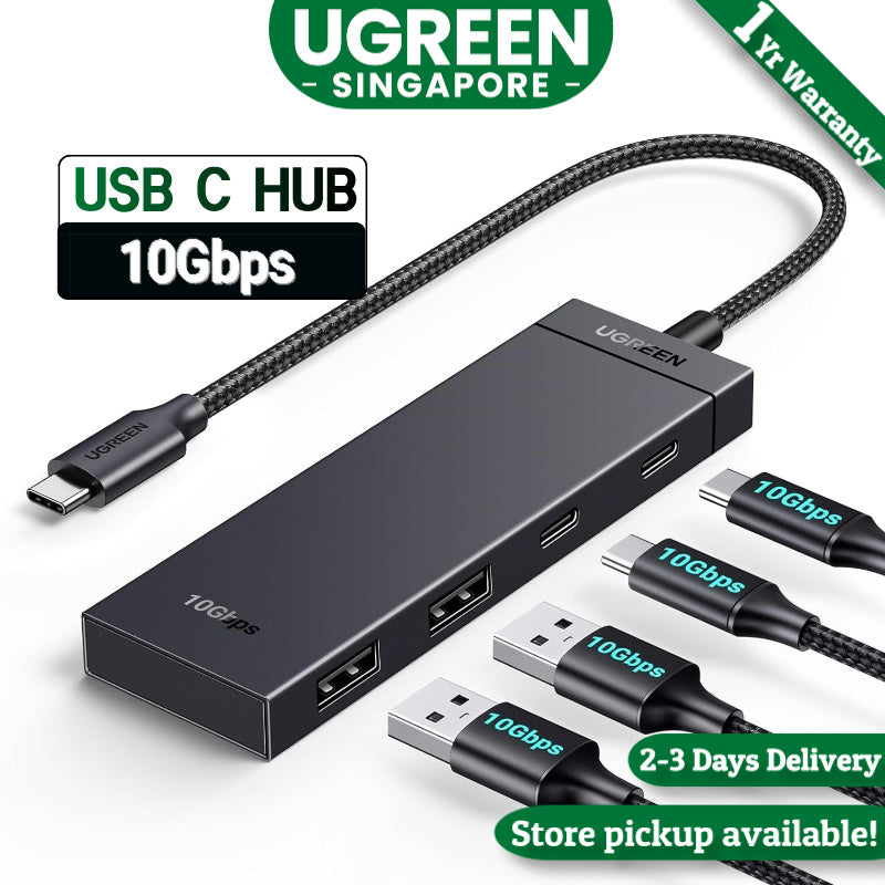 UGREEN USB C HUB 10Gbps Type-C 3.2 Gen2 USB Splitter USB C USB A Hub 4 USB Port 3.2 for MacBook Pro Air Type C Multiport Adapter