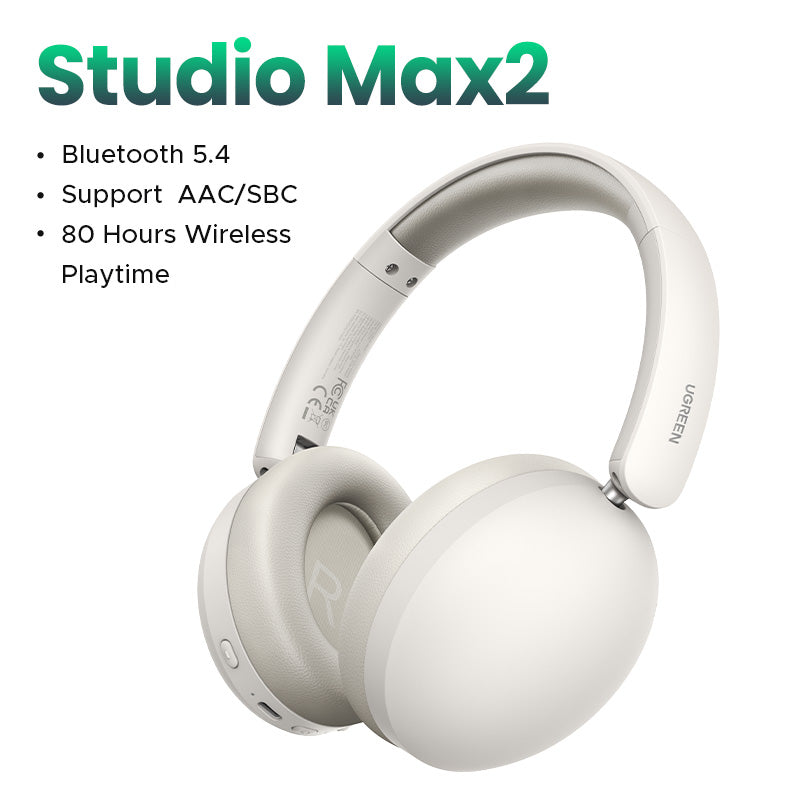 UGREEN HP205 Hi-Res Hitune Studio Max2 ANC Wireless Bluetooth 5.4 Earphones Over The Ear Noise Cancelling Headphone