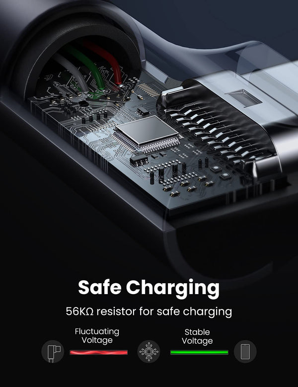 UGREEN USB C Cable Right Angle USB A to Type C Cable Compatible with iPhone 15/15 Plus/15 Pro/15 Pro Max/Galaxy S10/ S10+/ Note 20/LG V50/V60/iPad Mini 6 Air 5/GoPro Hero 8