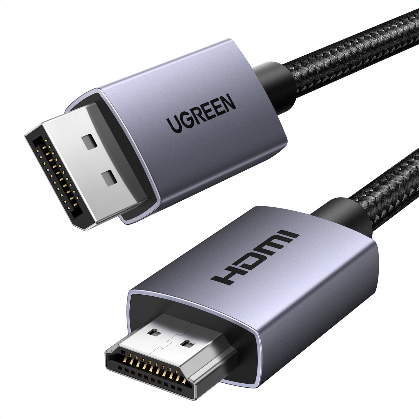 UGREEN 4K Displayport (Source) to HDMI (Display) Cable single direction UHD DP to HDMI Connector Video Display Cord for HDTV Monitor Projector Computer