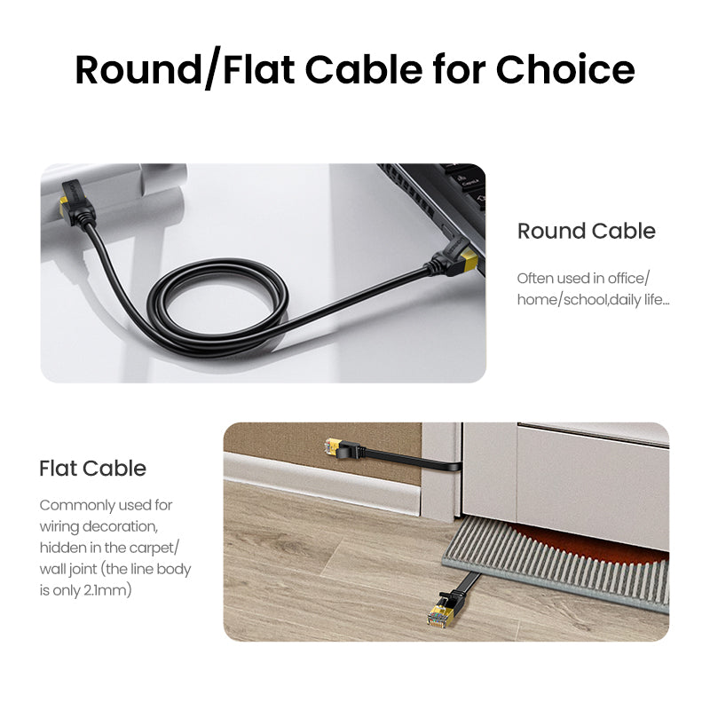 UGREEN Cat 7 Ethernet Cable Cat7 High Speed Gigabit RJ45 LAN Cable 10Gbps Network Patch Cord for Gaming PS5 PS4 PS3 Xbox PC Laptop Modem Router Computer