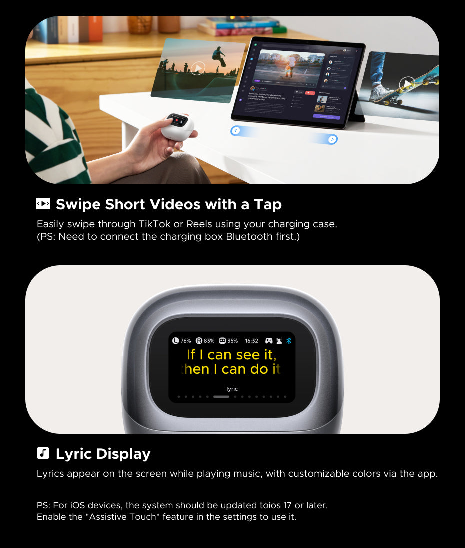 UGREEN LightBuds Magic Earphone Bluetooth 6.0 ANC ENC Active Noise Cancellation