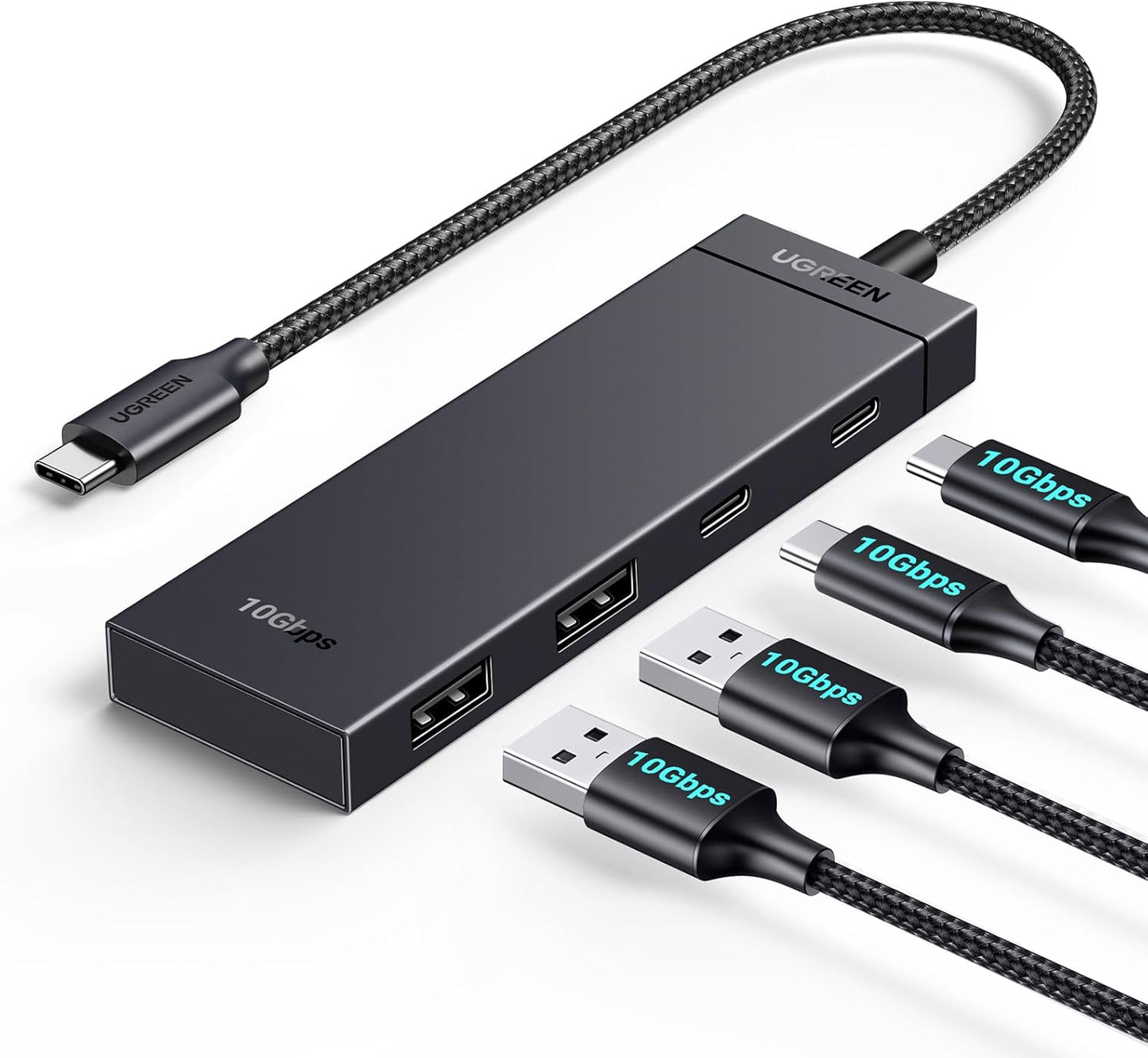 UGREEN USB C HUB 10Gbps Type-C 3.2 Gen2 USB Splitter USB C USB A Hub 4 USB Port 3.2 for MacBook Pro Air Type C Multiport Adapter