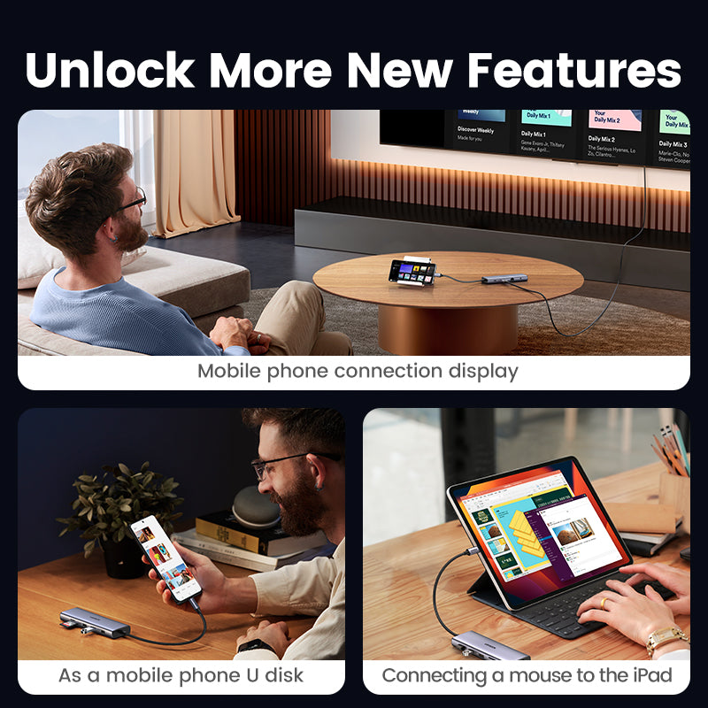 UGREEN 10 in 1 USB-C Multifunction Adapter (Space Gray)