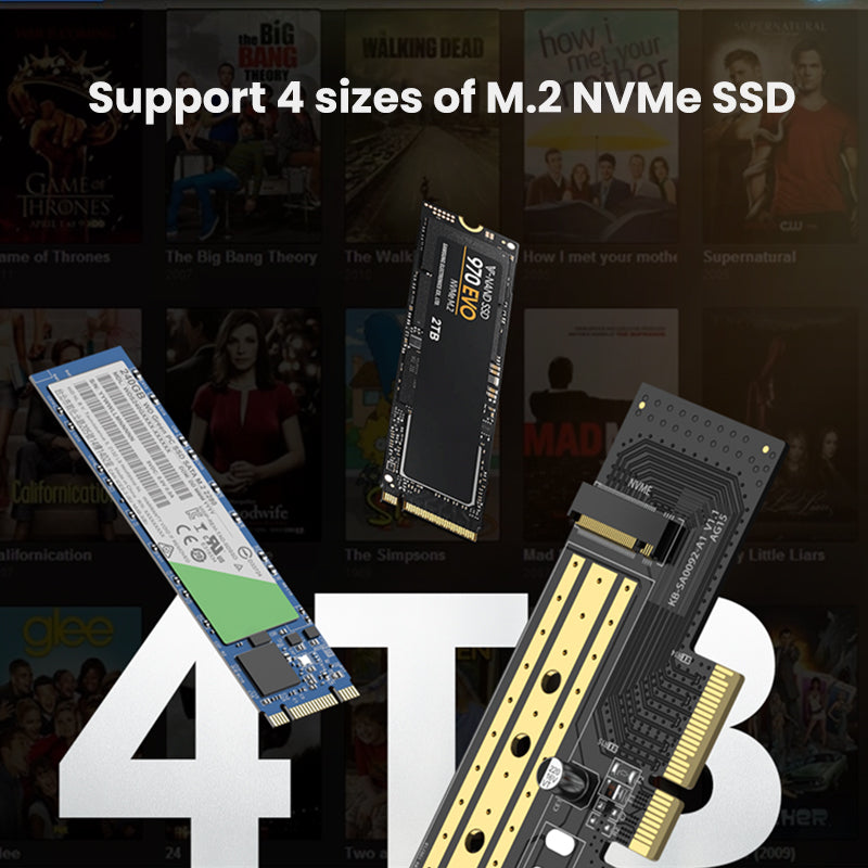 Ugreen PCIE to M2 Adapter NVMe M.2 PCI Express Adapter 32Gbps PCI-E Card x4/8/16 M&B Key SSD Computer Expansion Card