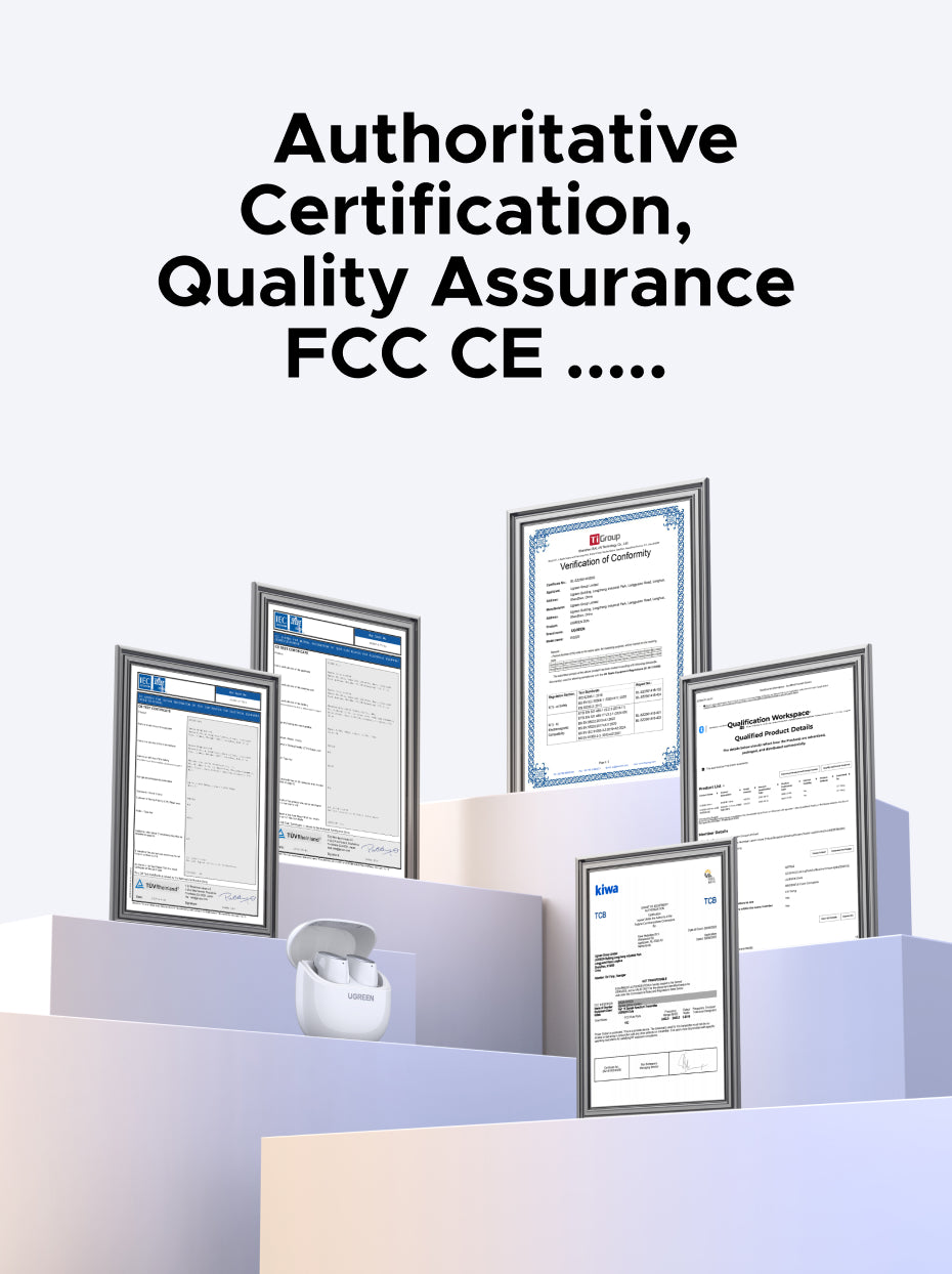 UGREEN Dots Earphone Bluetooth 6.0 AI Call Noise Cancellation 35H Play Time