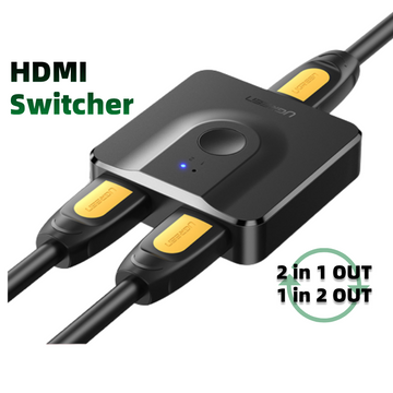UGREEN 50996 HDMI Switch Bi-Direction 4K HDMI Switcher 1x2/2x1 Adapter 2 in 1 out Converter for PS4/3 TV Box