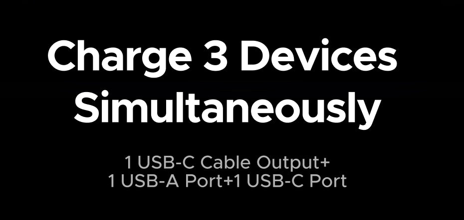 （3C Certification）UGREEN 85166B 20000mAh 67W Fast Charging Power Bank – 3C Certified with Built-in USB-C Cable