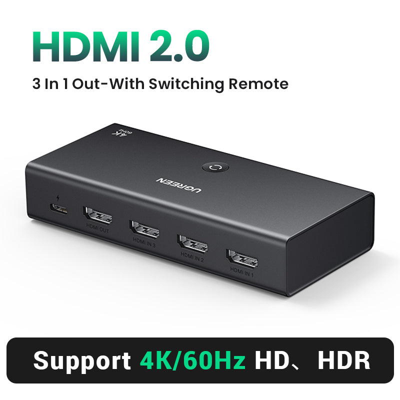 UGREEN 4k 60HZ HDR in out HDMI Splitter Dual simultaneous Display for laptop PS5 Switch