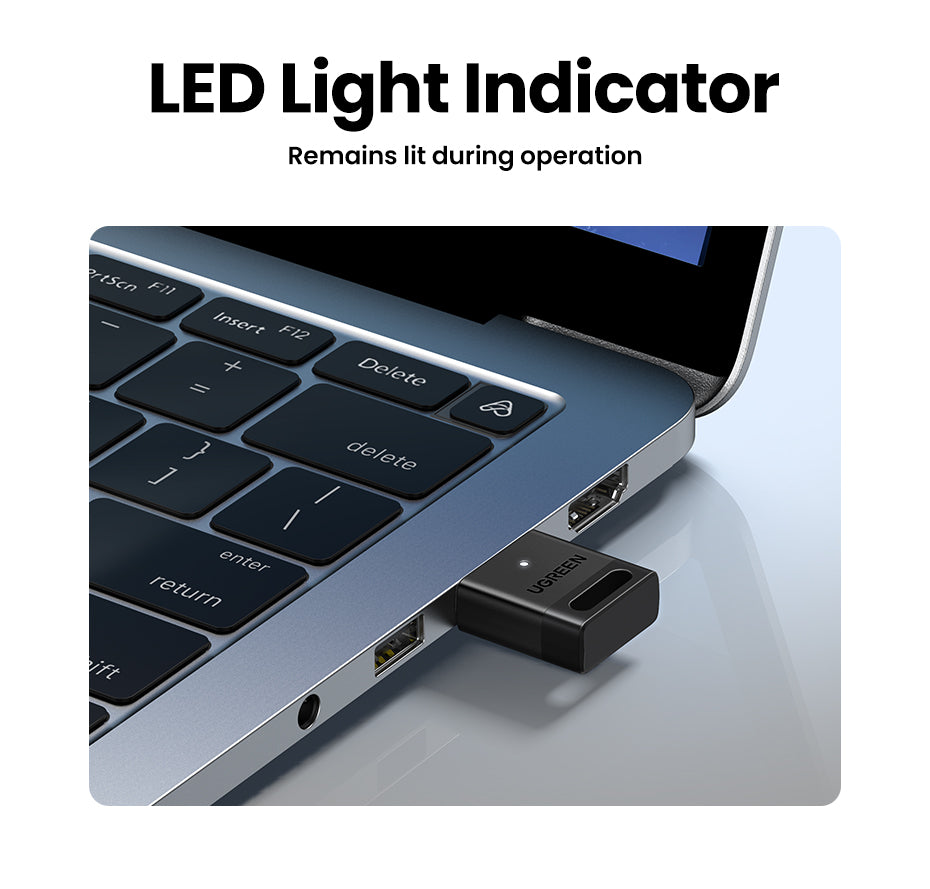 UGREEN USB Bluetooth 6.0 Dongle Adapter for PC Speaker Wireless Mouse Keyboard Music Audio Receiver Transmitter Bluetooth