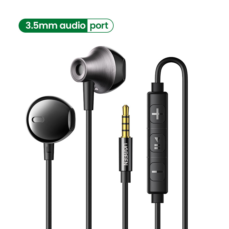 UGREEN In-Ear Earphones 3.5mm Type C Stereo Bass Wired Headphones HIFI Earphones with Mic for Samsung S24 S23 Ultra iPhone16/15 Pro Max