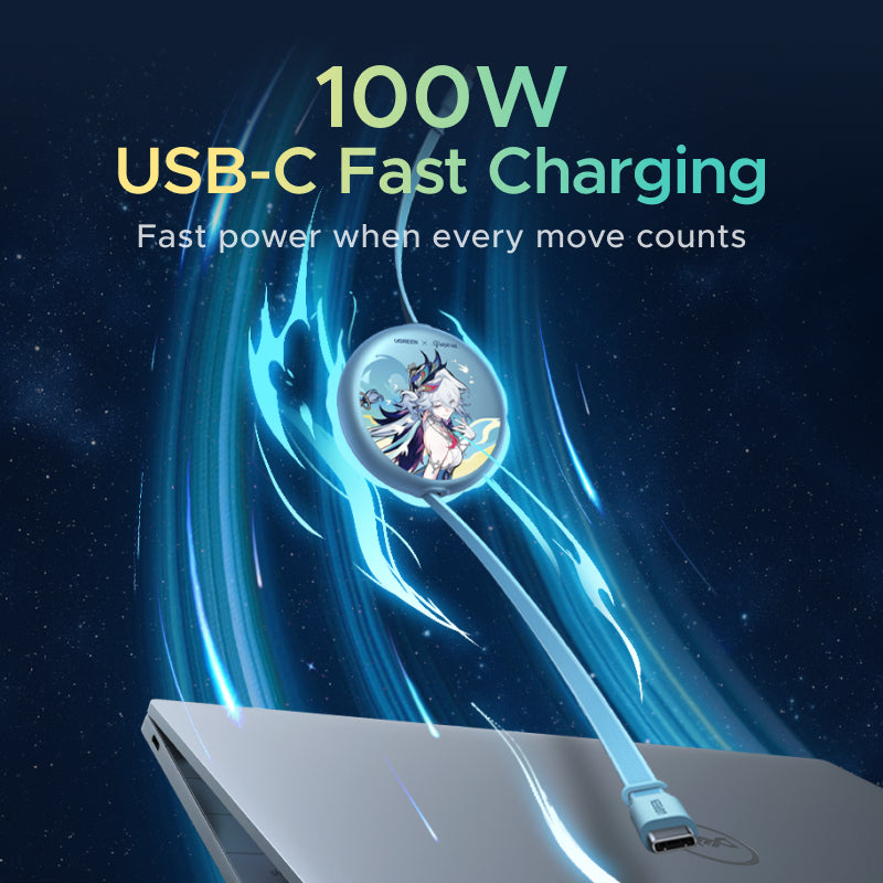 UGREEN 100W Nexode Retractable USB-C Cable Honkai: Star Rail Edition