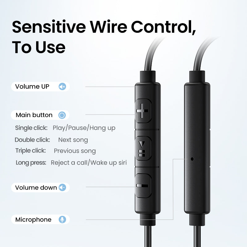 UGREEN In-Ear Earphones 3.5mm Type C Stereo Bass Wired Headphones HIFI Earphones with Mic for Samsung S24 S23 Ultra iPhone16/15 Pro Max