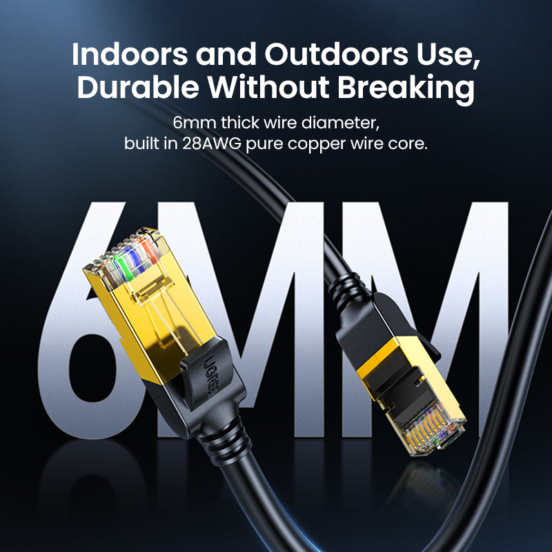 UGREEN Cat 7 Ethernet Cable Cat7 High Speed Gigabit RJ45 LAN Cable 10Gbps Network Patch Cord for Gaming PS5 PS4 PS3 Xbox PC Laptop Modem Router Computer