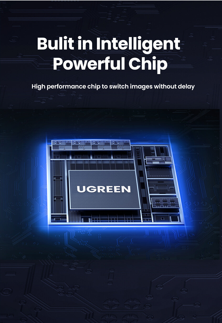 UGREEN HDMI 2.0 KVM Switch – 2 Computers to 1 Monitor Display, 4K60Hz HDMI & USB Peripheral Sharing