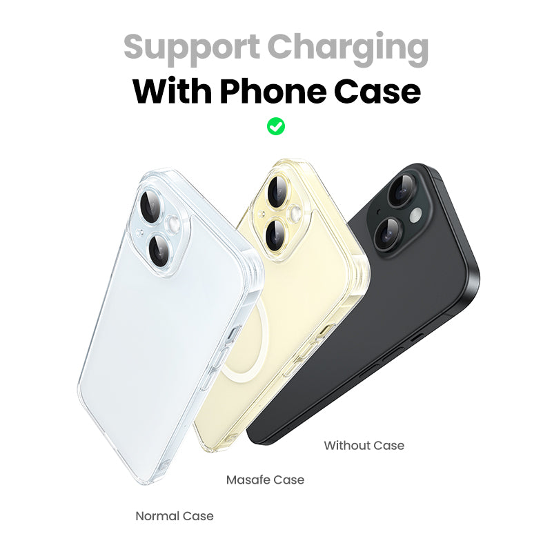 UGREEN 2-in-1 20W MagFlow Wireless Charger, 15W Fast Charging Stand for iPhone 16/15/14 Pro Max, 7.5W for iPhone 16/15 Plus, Compatible with AirPods Pro/Max, Xiaomi Air, Samsung S24 Ultra/S23, Galaxy Buds, Earphones, Phone Holder Included