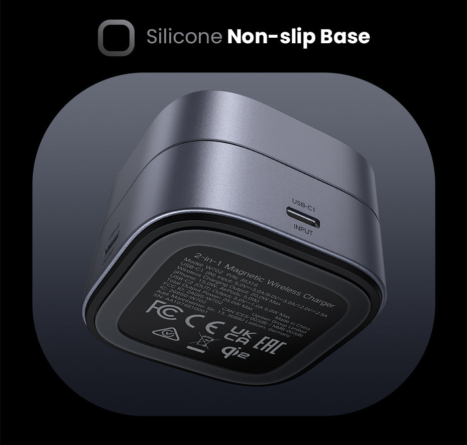 UGREEN 2-IN-1 25W MagFlow Wireless Charger for iPhone 16 15 Pro Max iPhone 16 15 Plus AirPods Pro/Max Xiaomi Samsung S25 S24 Ultra Samsung Earphone Huawei