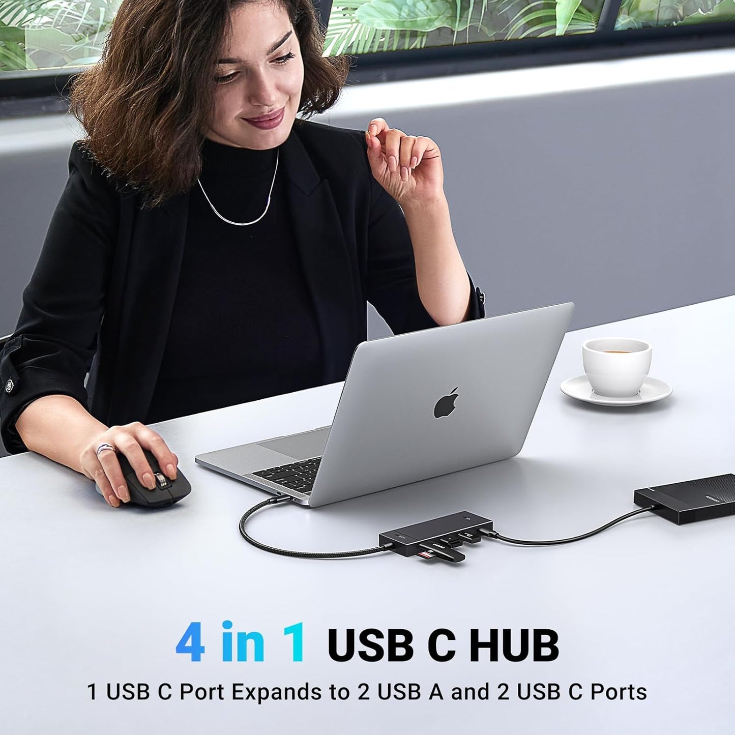 UGREEN USB C HUB 10Gbps Type-C 3.2 Gen2 USB Splitter USB C USB A Hub 4 USB Port 3.2 for MacBook Pro Air Type C Multiport Adapter