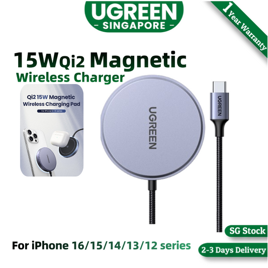 UGREEN MPP Qi2 15W Max Mganetic Wireless Fast Charging for iPhone 16 Pro Max 15 Pro Max/14/13/12